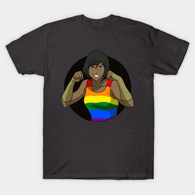 Proud Korra (rainbow) T-Shirt by koalaotter